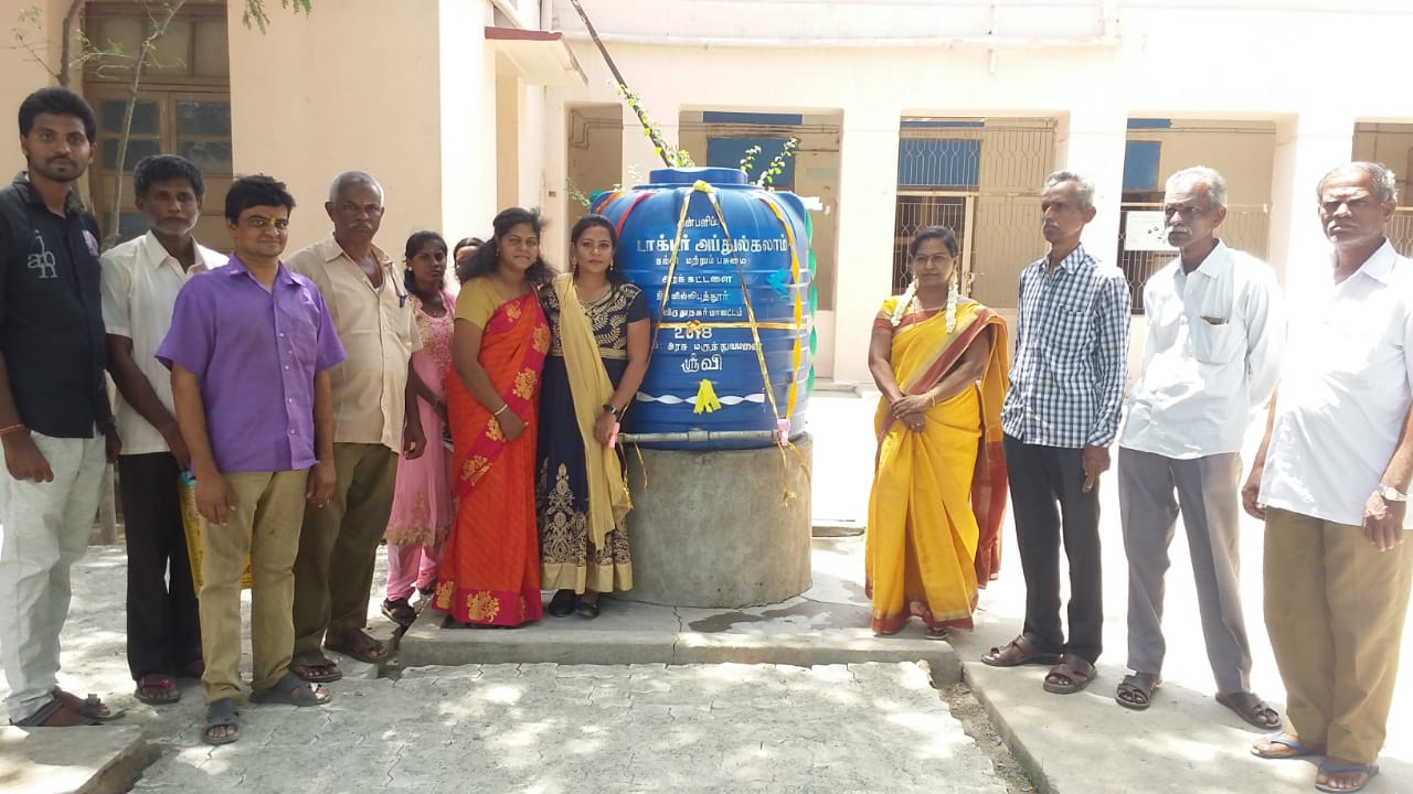 விருதுநகர் மாவட்டம் அரசு மருத்துவ மனையில் நோயாளிகள் பயன் பெரும் வகையில் குடிநீர் தொட்டி அமைத்து தரப்பட்டது.